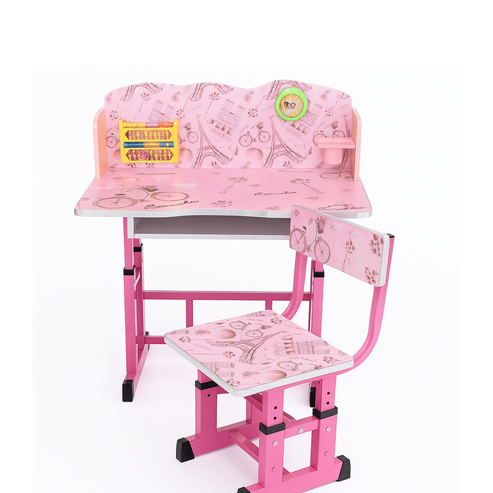 Scrivania e Sedia Regolabile Banchetto Studio per Bambini