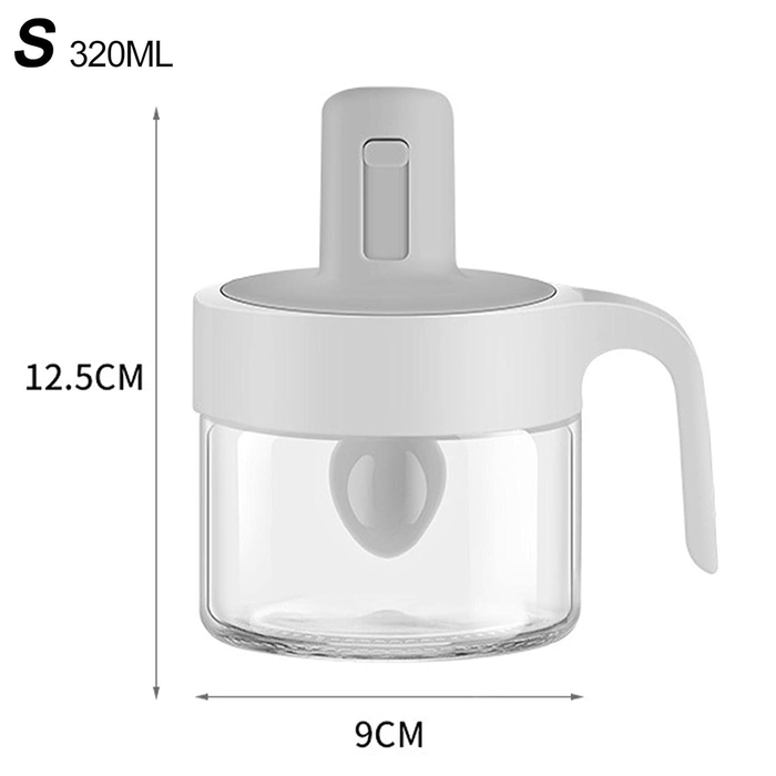 Barattolo Contenitore Ermetico con Cucchiaino Integrato