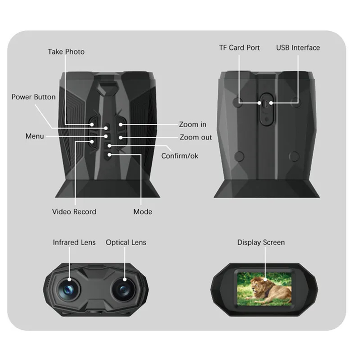 Digital Infrared Binoculars with Night Vision