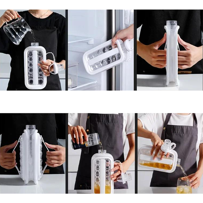 Stampo 2 in 1 per Ghiaccio con Contenitore Termico Antiperdite