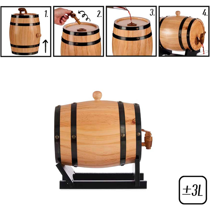 Botte per Vino da 3 Litri in Legno