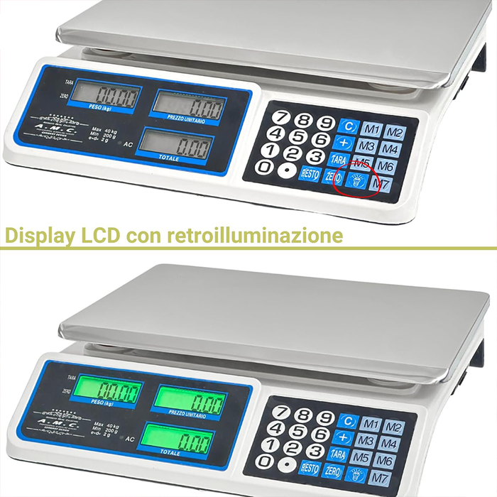 Bilancia Elettronica Professionale con Schermo LCD