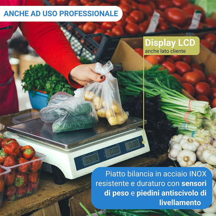 Bilancia Elettronica Professionale con Schermo LCD