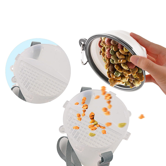 Borraccia Contenitore con Ciotola Pieghevole