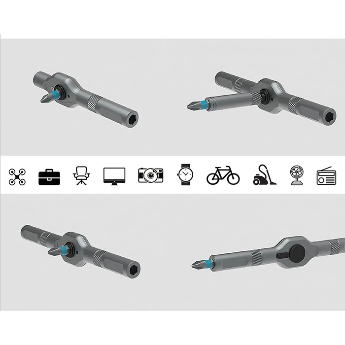 Professional Screwdriver Set with 24 Bits and Ratchet Wrench
