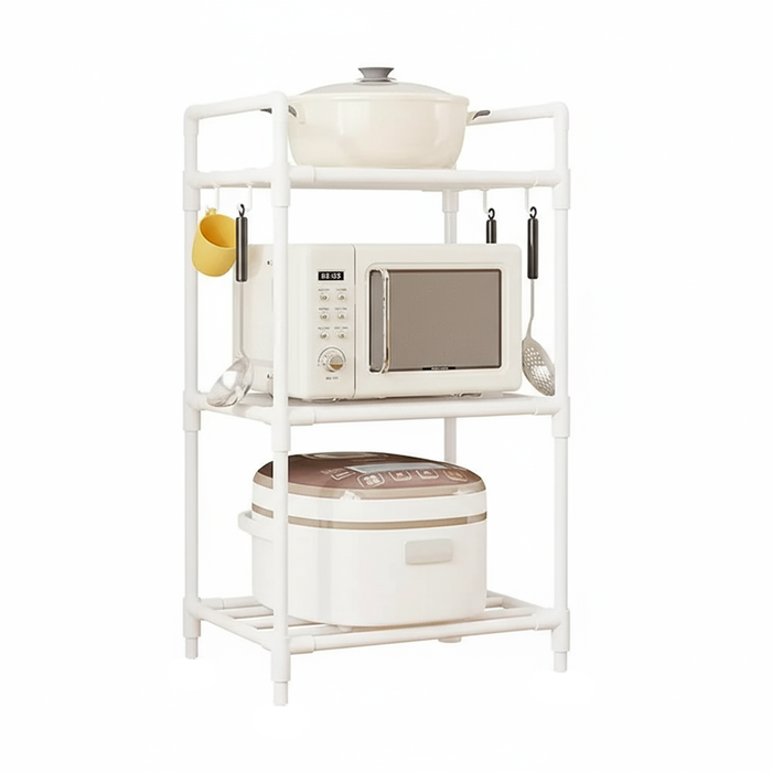 Multipurpose Space-Saving Cart with 3 Shelves