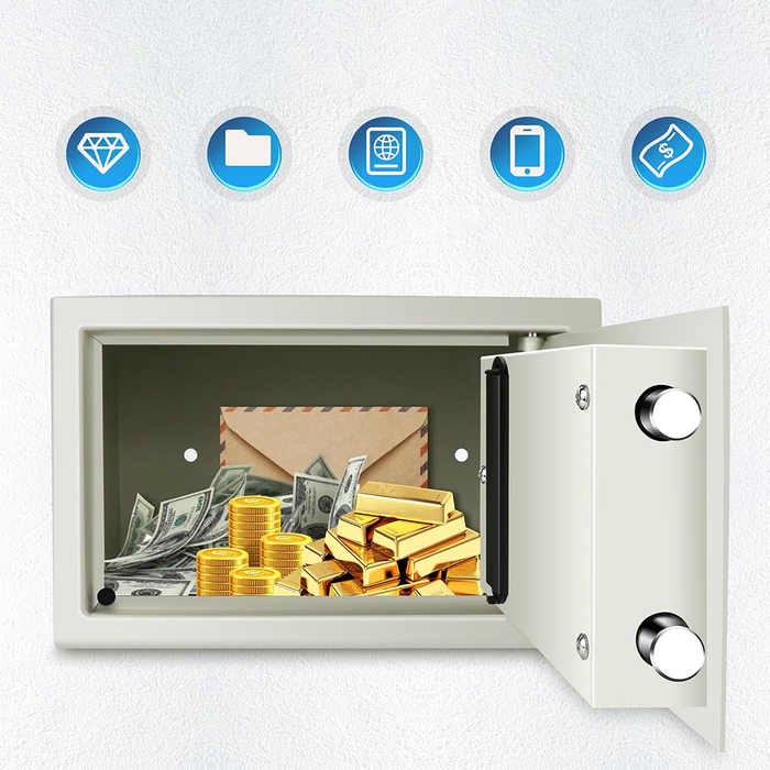 Cassaforte Digitale Acciaio Antifurto con PIN e Chiavi