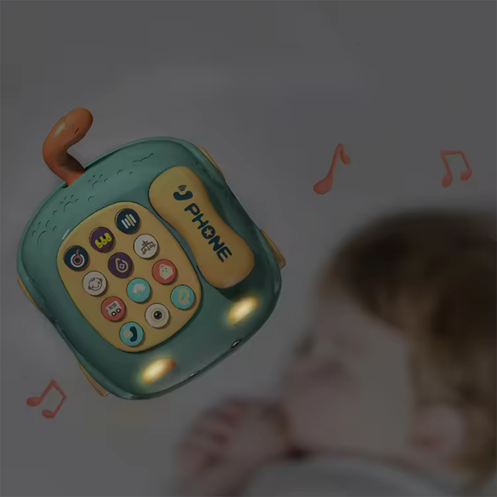 Telefono per Bambini a Forma di Gattino con Luci e Suoni