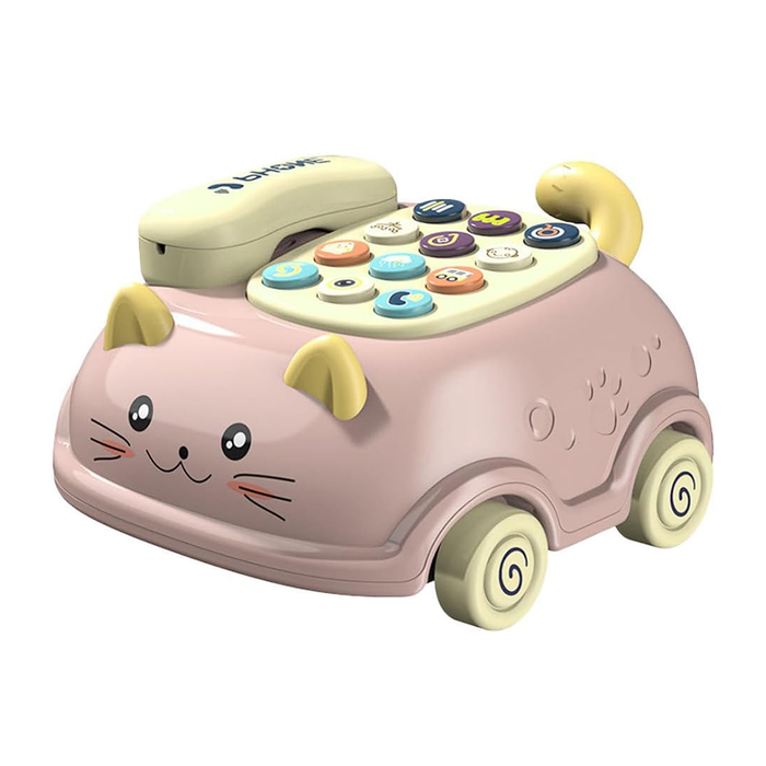 Telefono per Bambini a Forma di Gattino con Luci e Suoni