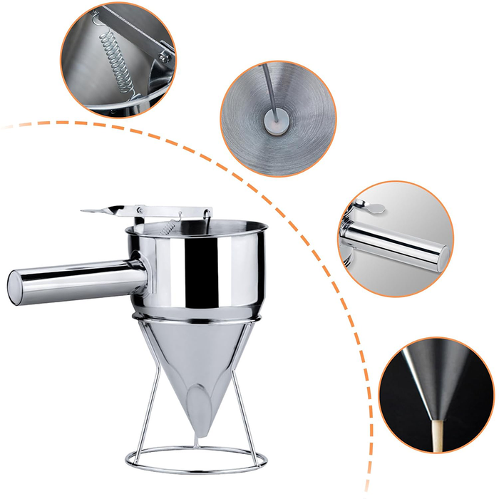 Dosatore Alimentare da Cucina in Acciaio con Supporto