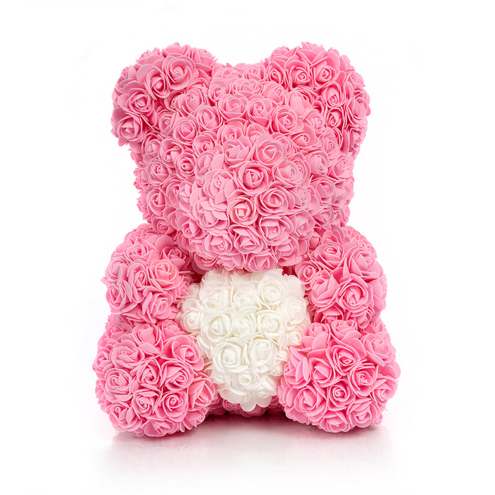 Orsetto di Rose Eterne con Cuore Regalo Romantico