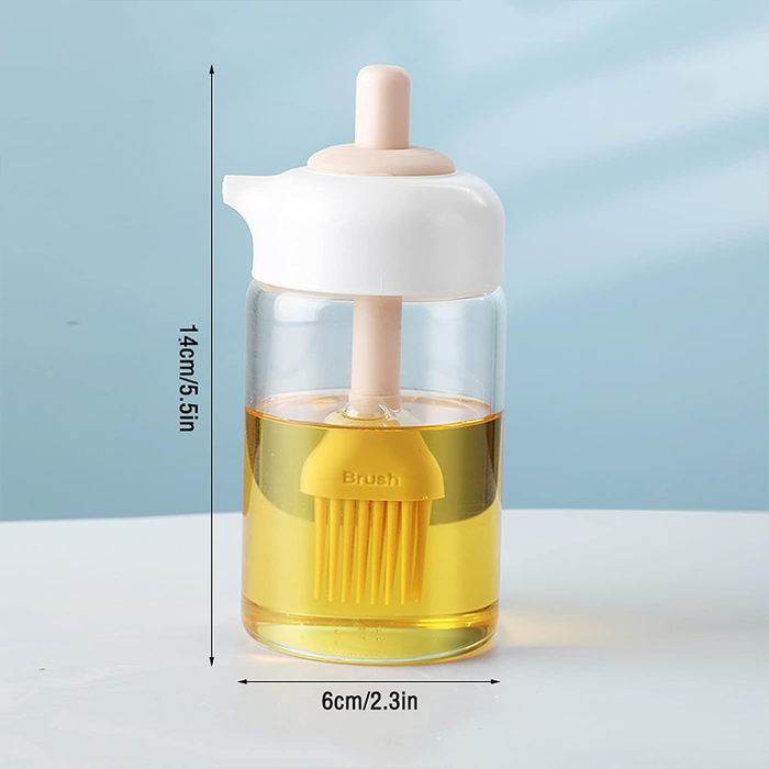 Glass Oil Dispenser with Brush