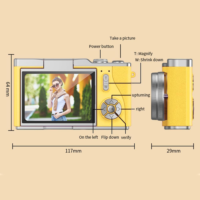 Fotocamera Digitale con Zoom Ottico 7.1x–16x e Schermo LCD Flip 2-3"