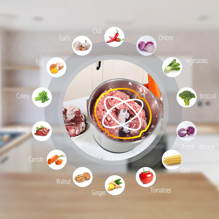 Frullatore Tritatutto Multifunzione in Acciaio 400W