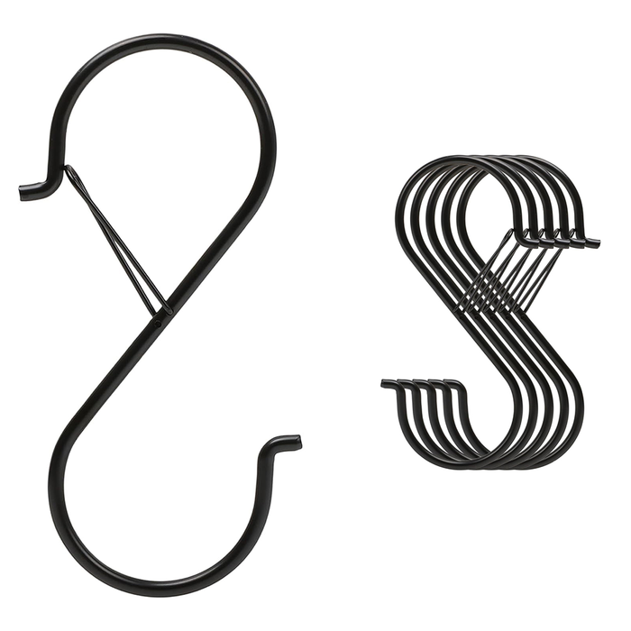 Metal S-Hooks with Safety Buckle