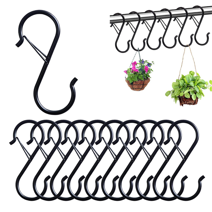 Metal S-Hooks with Safety Buckle