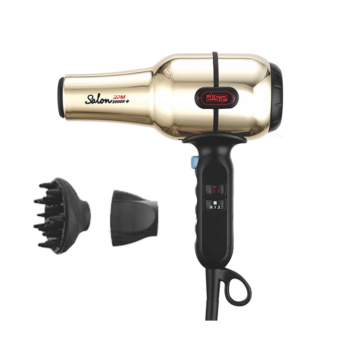 Golden Dryer Asciugacapelli Professionale 2000W con Flusso d’Aria Potente