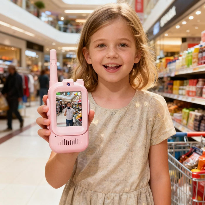 giocattolo tecnologico per bambini con walkie talkie che scattano foto e registrano video