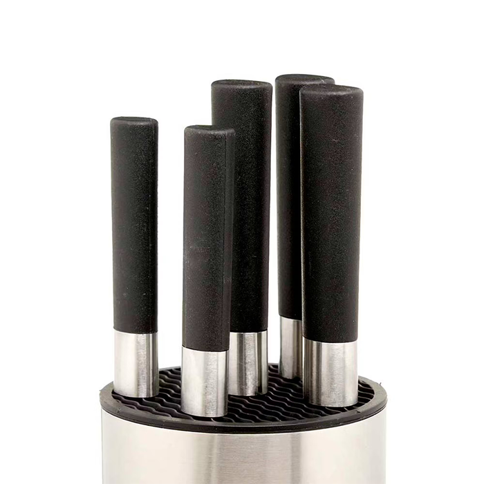 Coltelli da Cucina con Ceppo in Acciaio