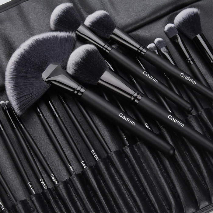 Pennelli Trucco Professionali 32 Pezzi con Custodia in Pelle