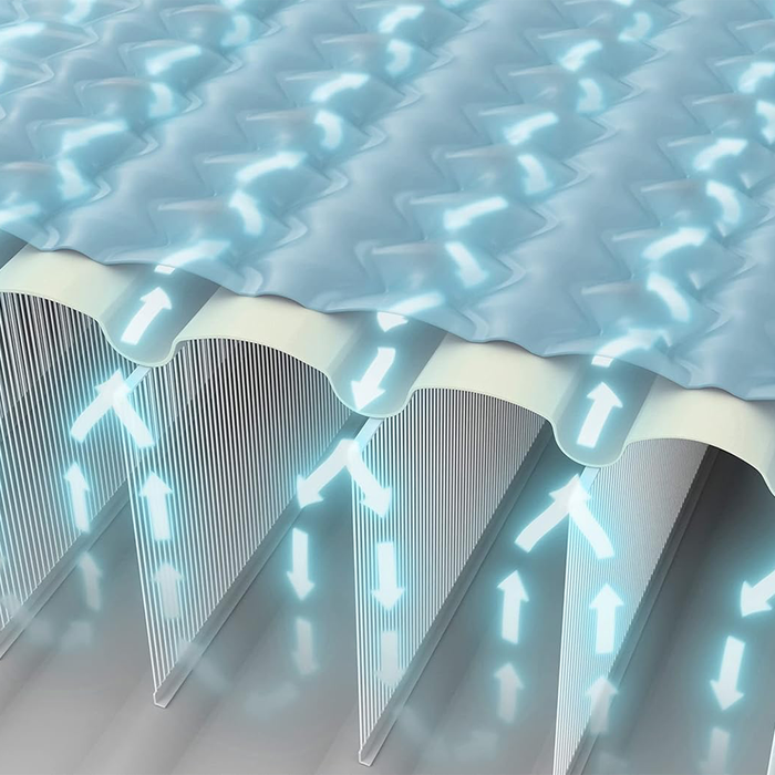 Double Inflatable Mattress with Fiber-Tech Technology and Integrated Electric Pump