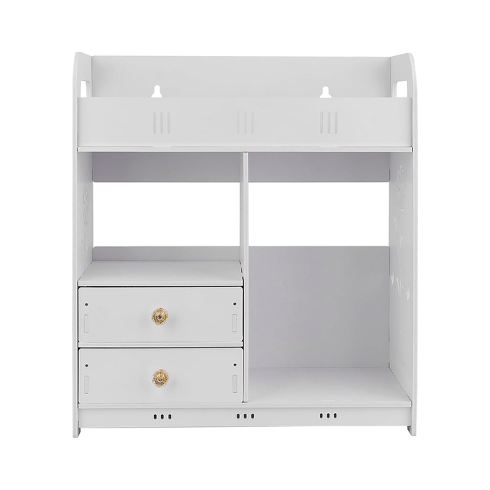 Wall-Mounted Bathroom Cabinet with Drawers and Shelves