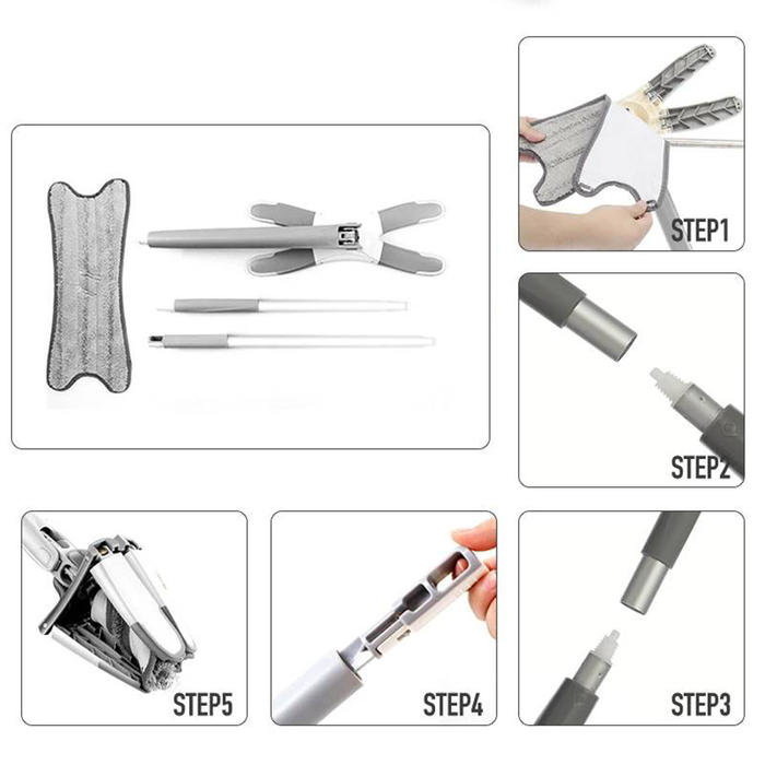 Aurora Twist Mop Auto-Strizzante Rotante 360° Microfibra Pulizia Pavimenti Professionale