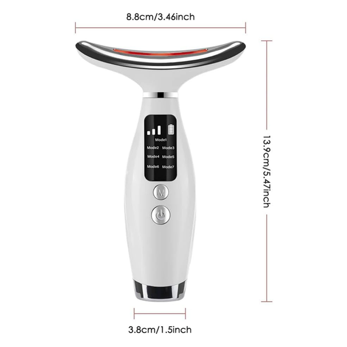 Neck Lift Massager LED 7 Modes with 3 Vibration Levels for Face and Neck