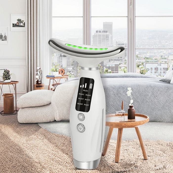 Neck Lift Massager LED 7 Modes with 3 Vibration Levels for Face and Neck