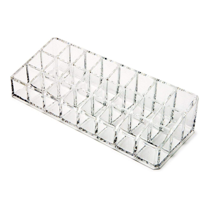 Organizer Trasparente in Acrilico con 24 Scomparti per Make Up e Accessori
