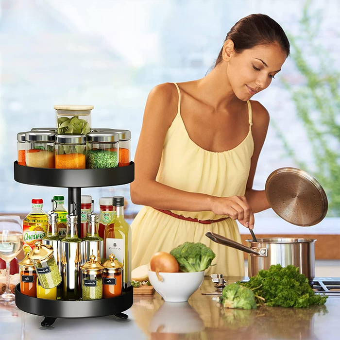 Organizer Rotante da Cucina 2 Livelli