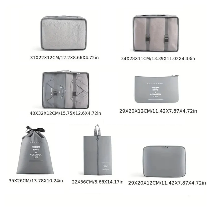 7-in-1 Travel Luggage Organizer