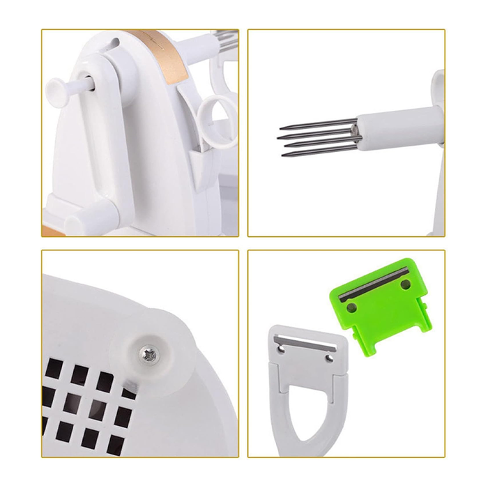 Pelaverdure e Affettatrice Manuale con Ventosa Antiscivolo e Lame in Acciaio