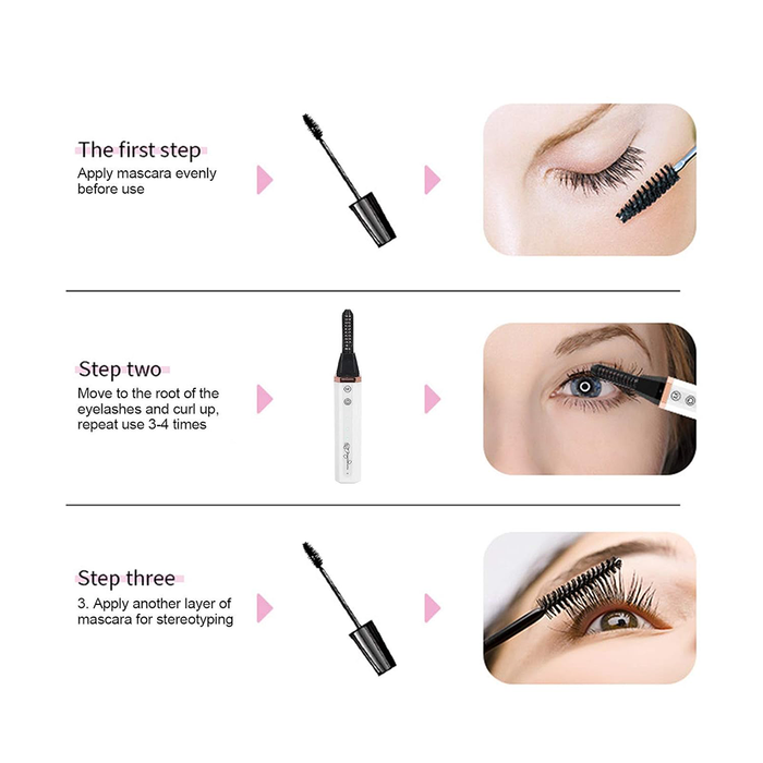 USB Rechargeable Wide Tooth Eyelash Curler