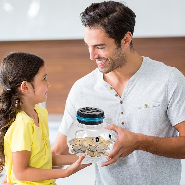 Salvadanaio Maialino Digitale con Display LCD Conta Monete