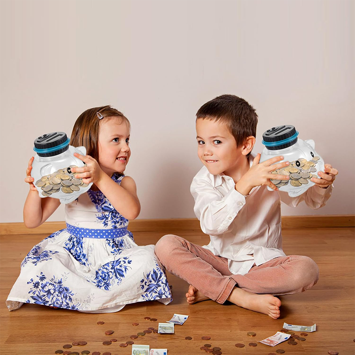 Salvadanaio Maialino Digitale con Display LCD Conta Monete