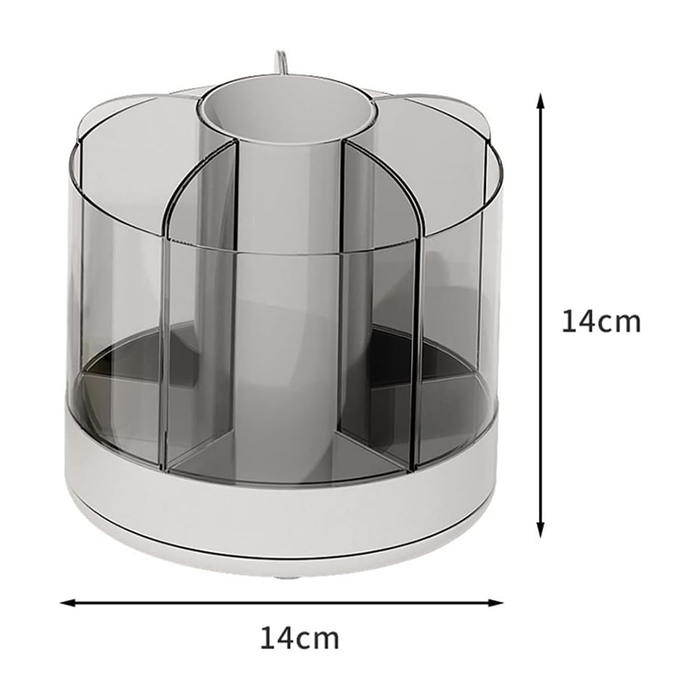 Portapennelli Rotante con 6 Scomparti Organizer da Scrivania