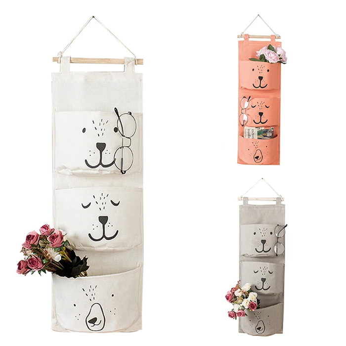 Portaoggetti in Tela a 3 Scompartimenti