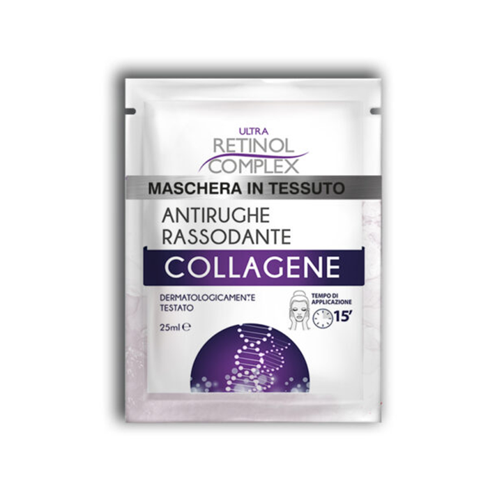 Retinol Complex Maschera Viso in Tessuto con Collagene