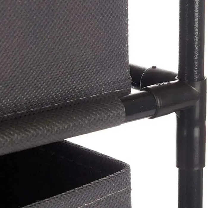 Space-saving TNT storage shelf with 6 shelves