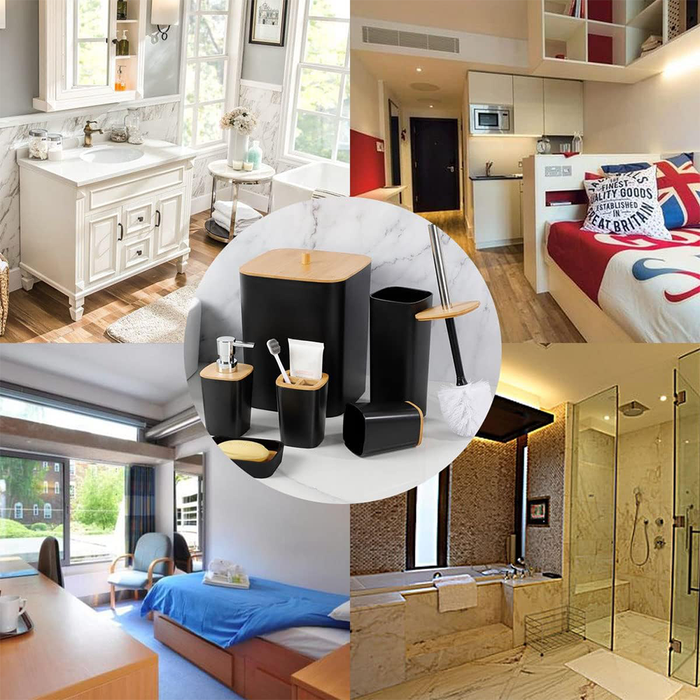 6 Piece Coordinated Bathroom Accessories