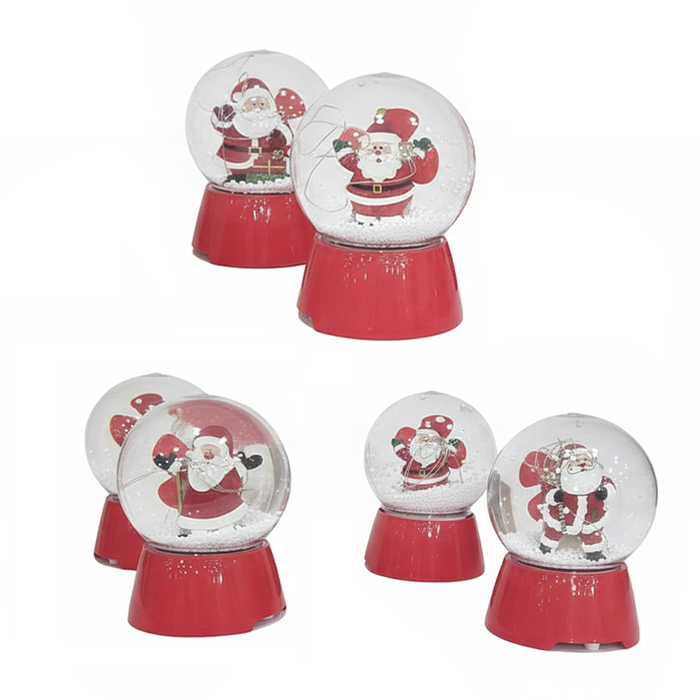 Palla di Neve LED con Effetto Neve e Babbo Natale