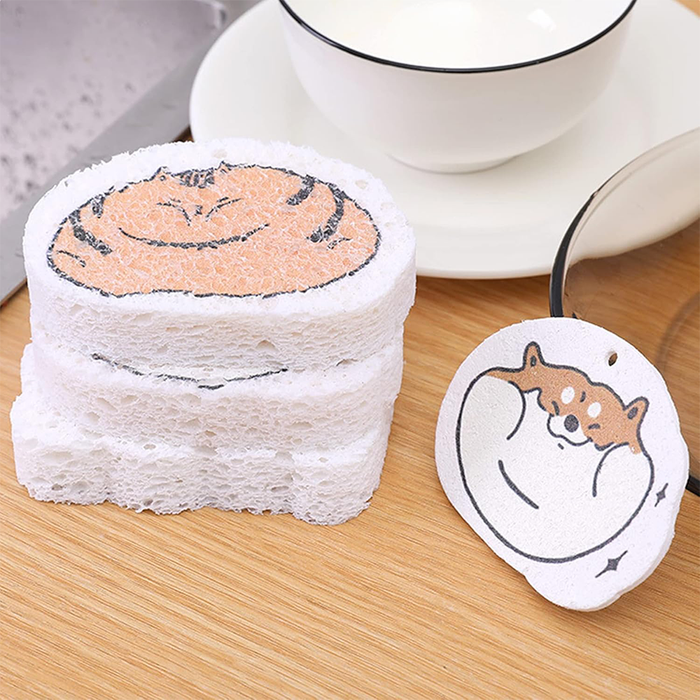 Spugnette Magiche in Cellulosa Multiuso per Pulizie