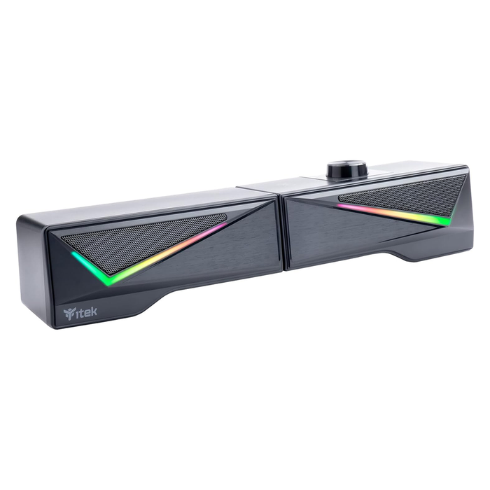 Soundbar 2 in 1 Altoparlante Stereo Bluetooth con Luci RGB e Controlli Touch