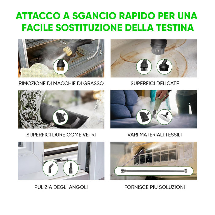 Steam Cleaner Idropulitrice a Vapore 2500W