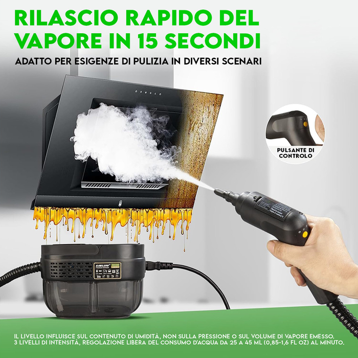 Steam Cleaner Idropulitrice a Vapore 2500W