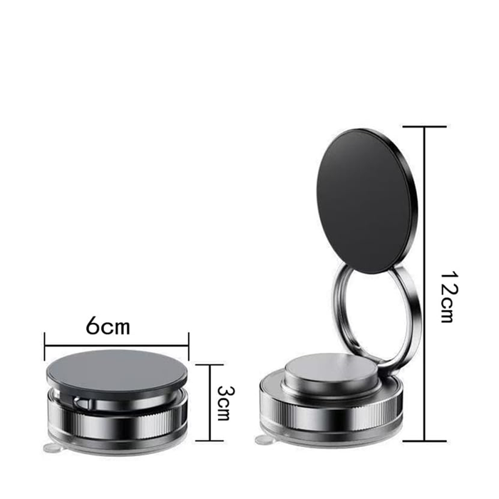 Supporto Auto Magnetico per Smartphone con Base Rotante e Ventosa