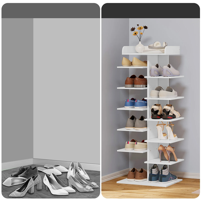 Scarpiera Salvaspazio Verticale a 12 Ripiani