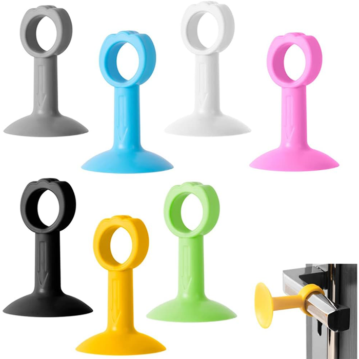 Set da 4 Fermaporta in Silicone con Ventosa Multifunzione