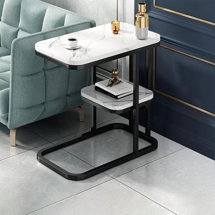 Tavolino da Soggiorno Angolare Moderno in Ferro